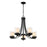 Z-Lite Willow Chandelier, Black, Inner White/Outer Clear