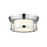 Z-Lite Willow 2 Light Flush Mount in Chrome/White/Clear - 426F12-CH