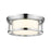 Z-Lite Willow 3 Light Flush Mount in Chrome/White/Clear - 426F16-CH