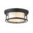 Z-Lite Willow 3 Light 6" Flush, Black, Inner White/Outer Clear - 426F16-MB