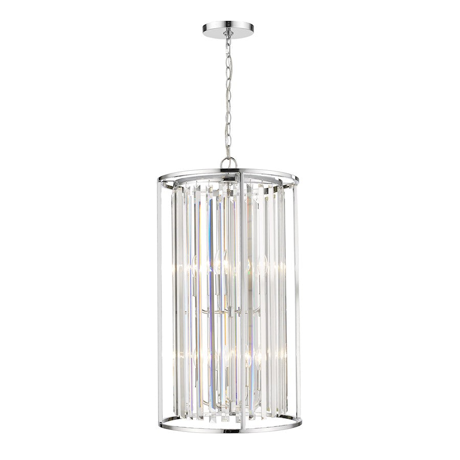 Z-Lite 8 Light Monarch 17" Chandelier, Chrome - 439-8CH