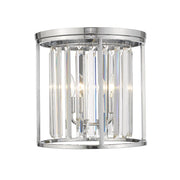 Z-Lite Monarch 3 Light 14" Flush Mount, Chrome/Clear - 439F14-CH