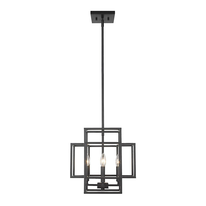 Z-Lite Titania 4 Light Pendant, Matte Black