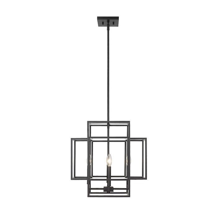 Z-Lite Titania 4 Light Pendant, Matte Black