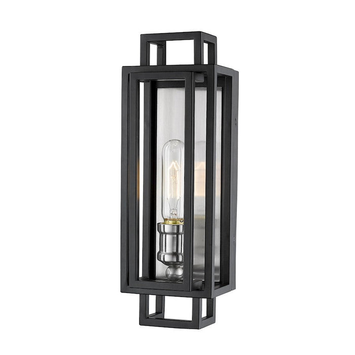 Z-Lite Titania 1 Light 14" Wall Sconce, Black/Brushed Nickel -454-1S-BK-BN