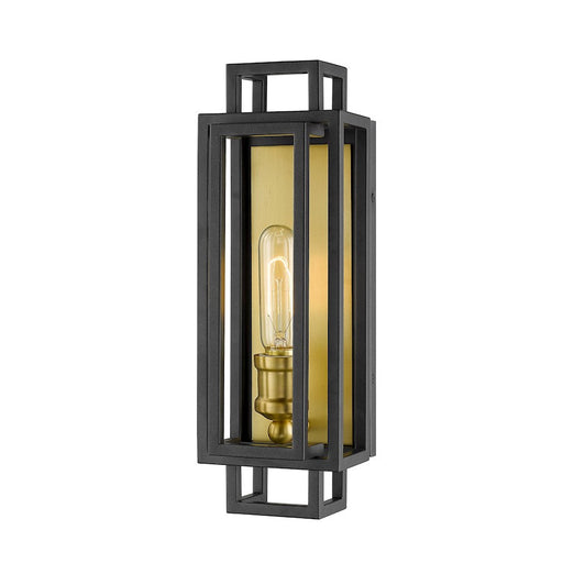 Z-Lite Titania 1 Light 14" Wall Sconce, Bronze/Olde Brass -454-1S-BRZ-OBR