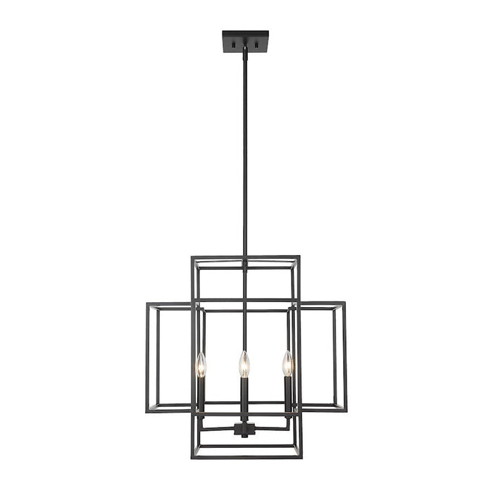 Z-Lite Titania 4 Light Pendant, Matte Black