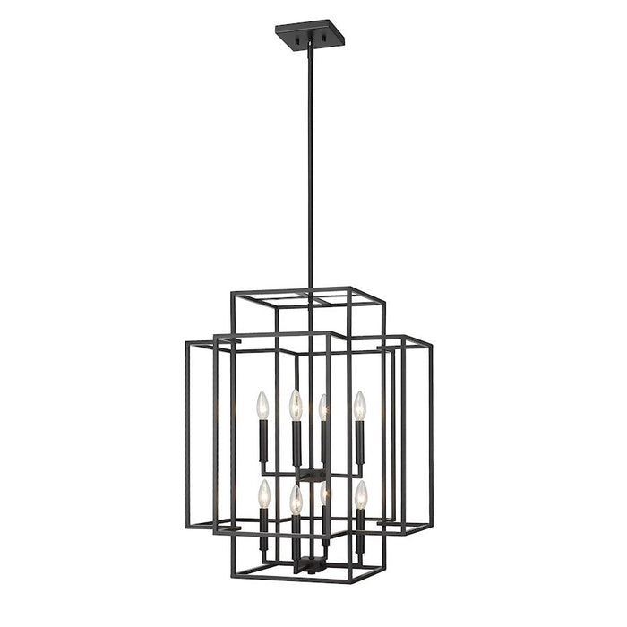 Z-Lite Titania 8 Light 28" Pendant, Matte Black - 454-28MB