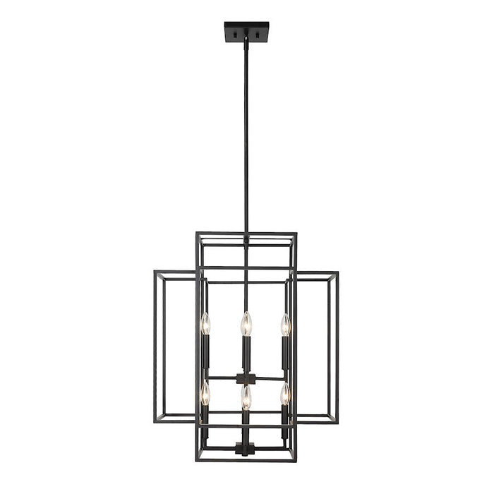 Z-Lite Titania 8 Light Pendant, Matte Black