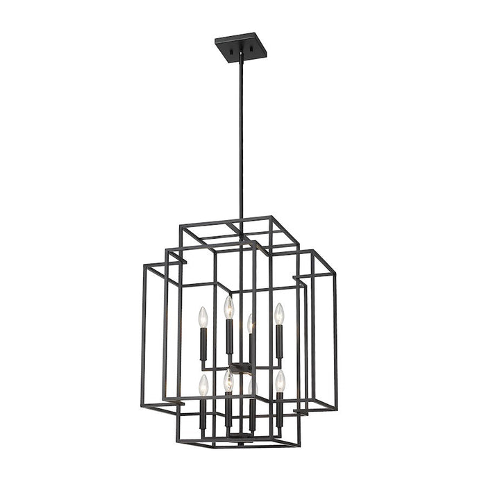 Z-Lite Titania 8 Light Pendant, Matte Black