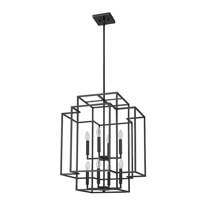 Z-Lite Titania 8 Light Pendant, Matte Black