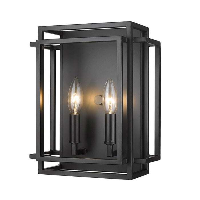 Z-Lite Titania 2 Light Wall Sconce, Matte Black - 454-2S-MB