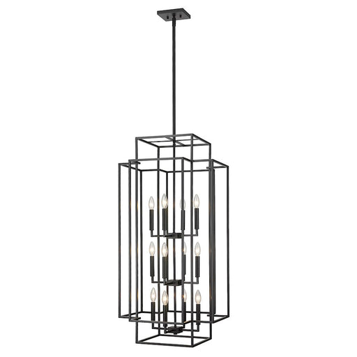 Z-Lite Titania 12 Light Pendant, Matte Black - 454-42MB