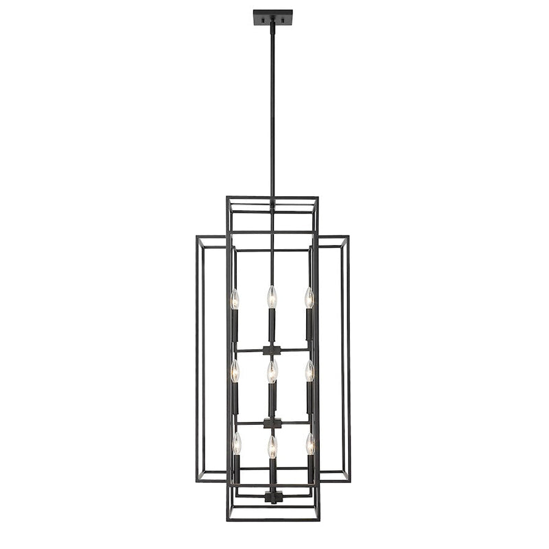 Z-Lite Titania 12 Light Pendant, Matte Black