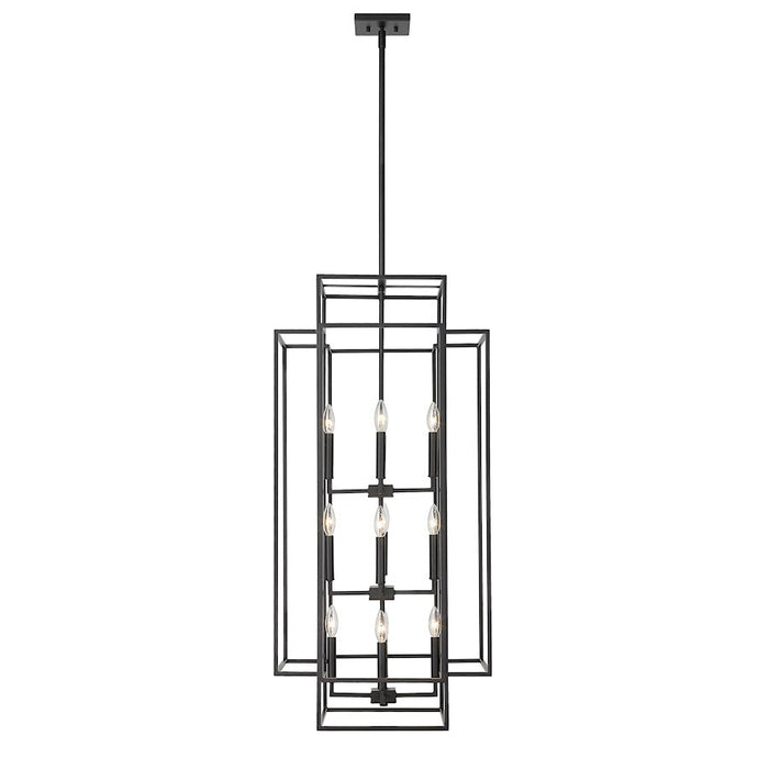 Z-Lite Titania 12 Light Pendant, Matte Black