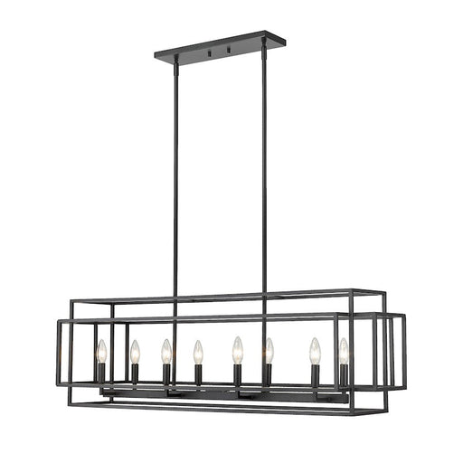 Z-Lite Titania 8 Light 13" Pendant, Matte Black - 454-44L-MB