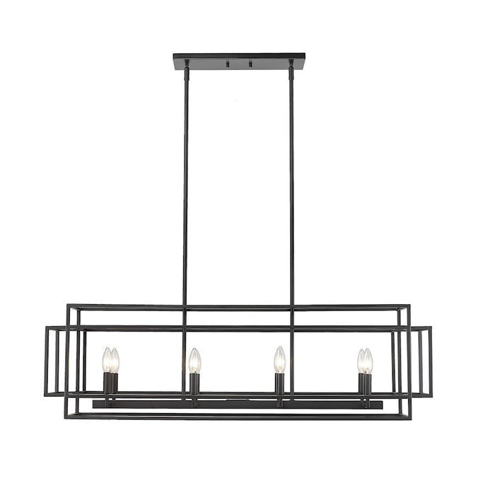 Z-Lite Titania 8 Light Pendant, Matte Black