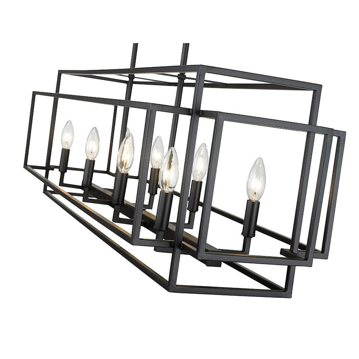 Z-Lite Titania 8 Light Pendant, Matte Black