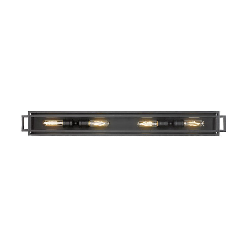 Z-Lite Titania 4 Light Vanity, Matte Black