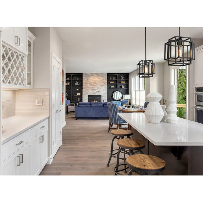 Z-Lite Titania 1 Light Mini Pendant, Matte Black