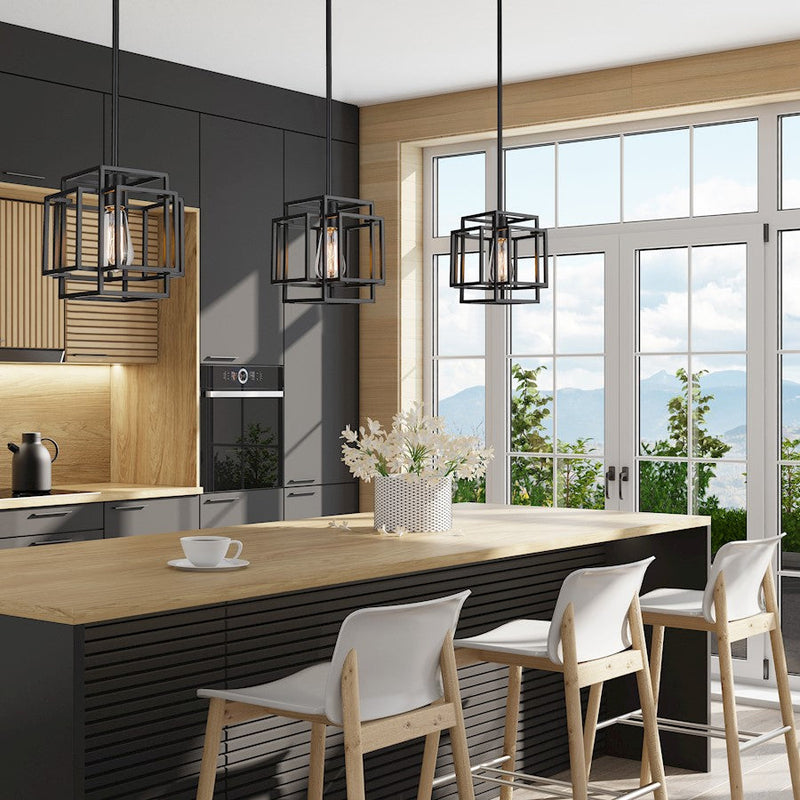 Z-Lite Titania 1 Light Mini Pendant, Matte Black