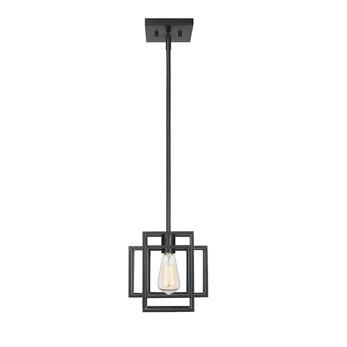 Z-Lite Titania 1 Light Mini Pendant, Matte Black