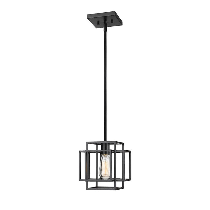 Z-Lite Titania 1 Light Mini Pendant, Matte Black
