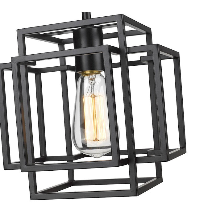 Z-Lite Titania 1 Light Mini Pendant, Matte Black