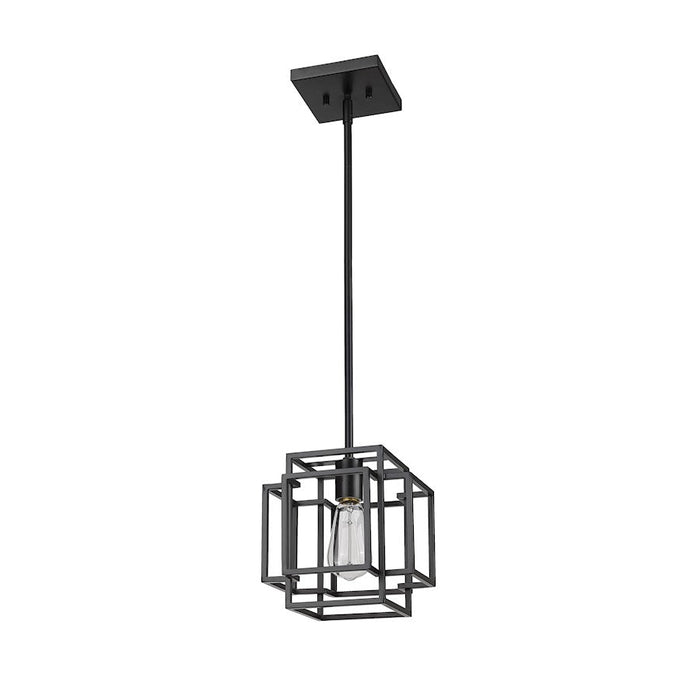 Z-Lite Titania 1 Light Mini Pendant, Matte Black