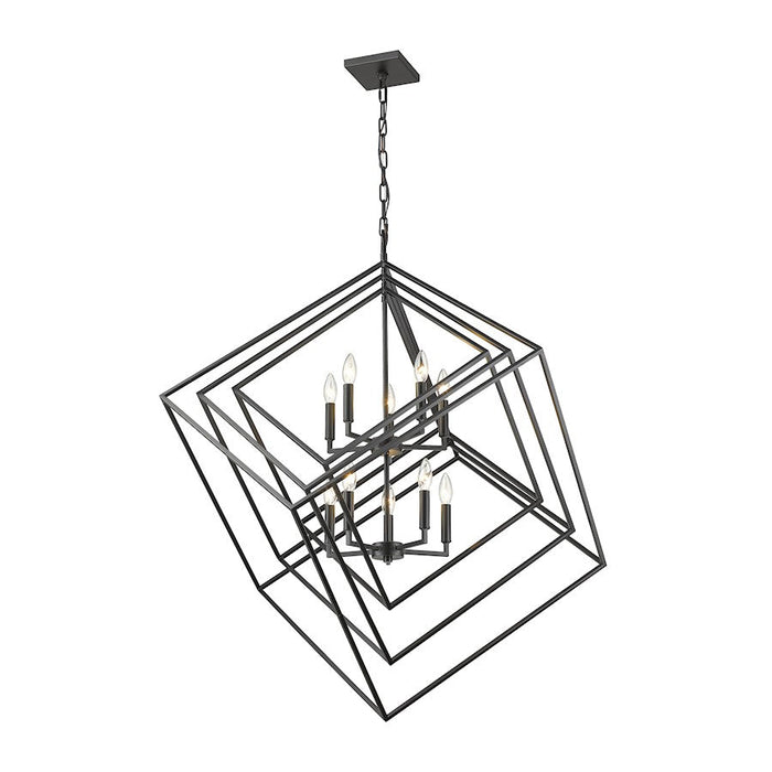 Z-Lite Euclid Linear Chandelier, Matte Black