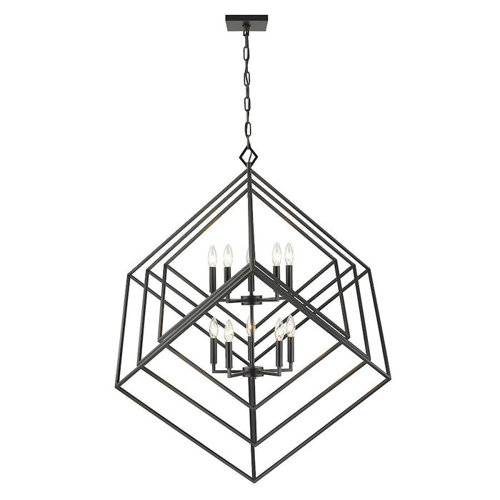 Z-Lite Euclid Linear Chandelier, Matte Black