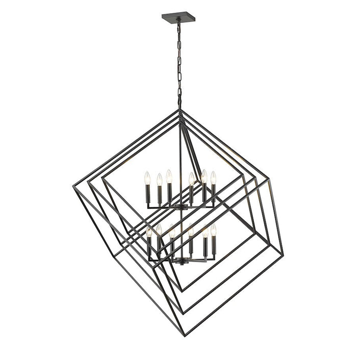 Z-Lite Euclid Linear Chandelier, Matte Black