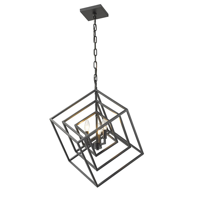 Z-Lite Euclid Small Chandelier, Matte Black