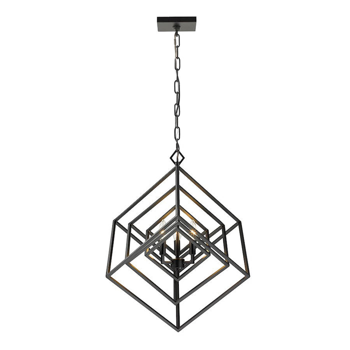 Z-Lite Euclid Small Chandelier, Matte Black