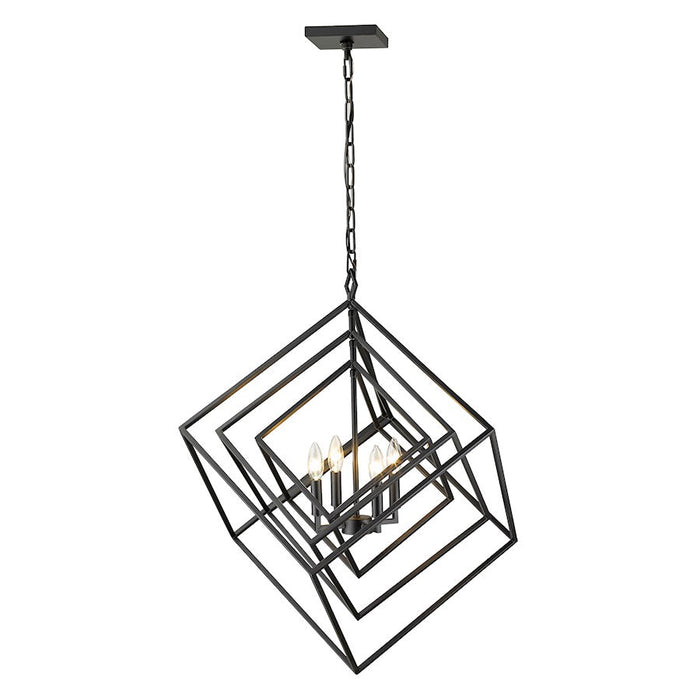 Z-Lite Euclid Small Chandelier, Matte Black