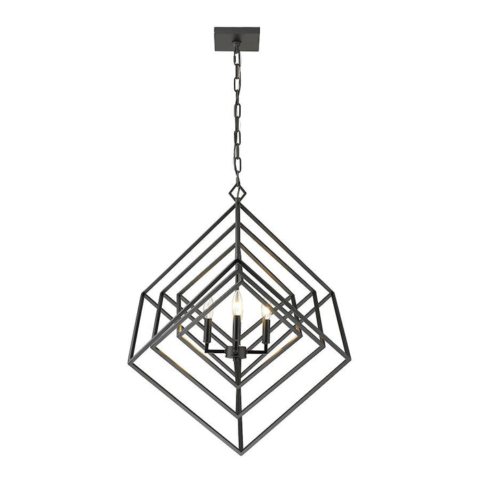 Z-Lite Euclid Small Chandelier, Matte Black