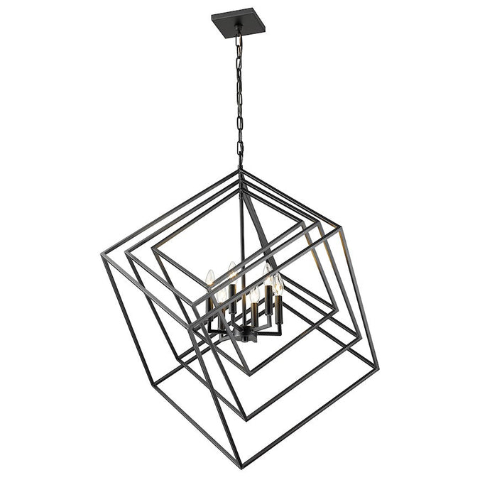 Z-Lite Euclid Chandelier, Matte Black