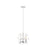 Z-Lite 3 -LT Cavallo 12" Chandelier, Hammered White/Nickel - 463-12HWH-BN