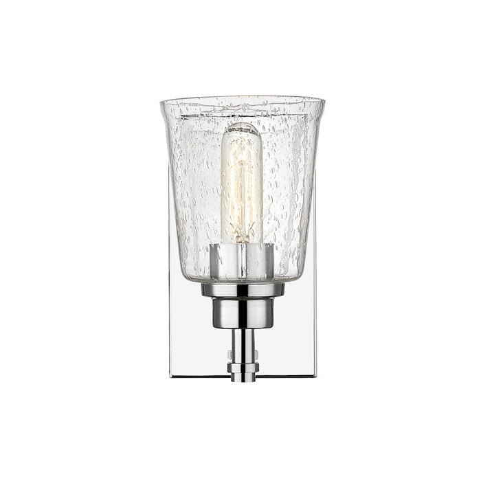 Z-Lite Bohin 1 Light Wall Sconce in Chrome/Clear Seedy