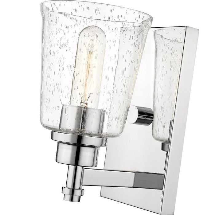 Z-Lite Bohin 1 Light Wall Sconce in Chrome/Clear Seedy