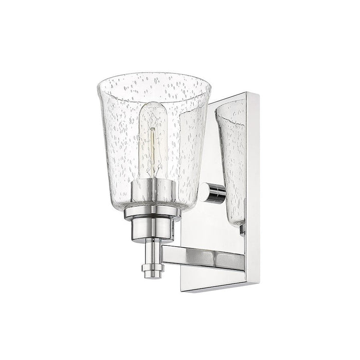 Z-Lite Bohin 1 Light Wall Sconce in Chrome/Clear Seedy