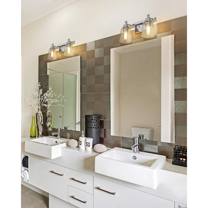 Z-Lite Bohin 2 Light Vanity in Chrome/Clear Seedy