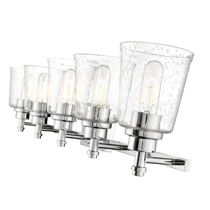 Z-Lite Bohin 5 Light Vanity in Chrome/Clear Seedy