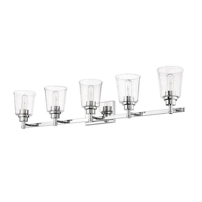 Z-Lite Bohin 5 Light Vanity in Chrome/Clear Seedy