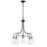 Z-Lite Kraken 5 Light Chandelier, Matte Black/Brushed Nickel/Clear - 466-5MB-BN