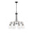 Z-Lite Kraken 8 Light Chandelier, Matte Black/Brushed Nickel/Clear - 466-8MB-BN