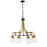 Z-Lite Kraken 8 Light Chandelier, Matte Black/Olde Brass/Clear - 466-8MB-OBR