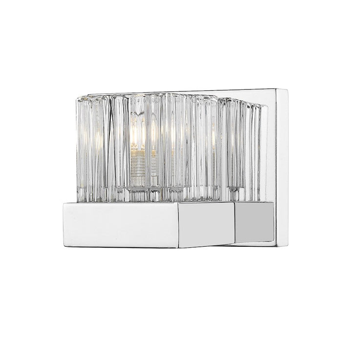 Z-Lite 1 Light Fallon 6" LED Wall Sconce, Chrome/Ribbed - 468-1S-CH-LED