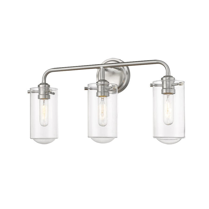 Z-Lite Delaney 3 Light Vanity, Brushed Nickel/Clear - 471-3V-BN