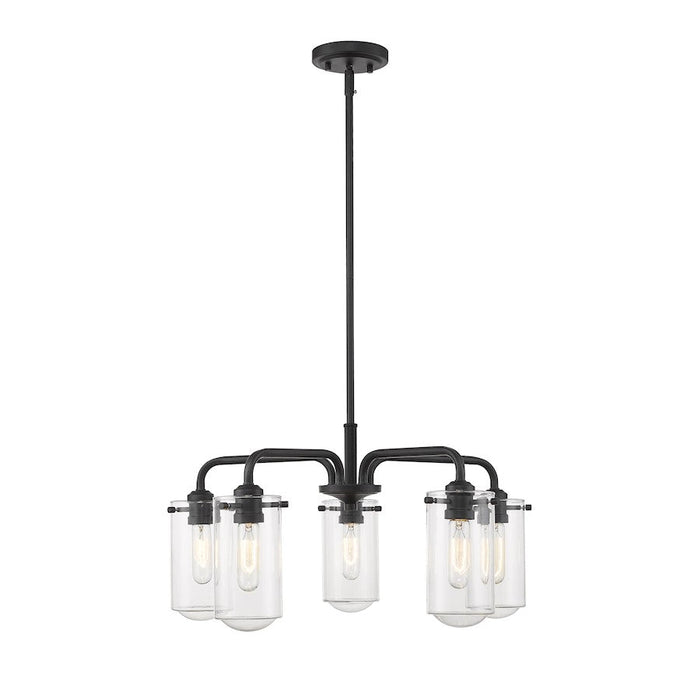 Z-Lite 5 Light Delaney 24" Chandelier, Matte Black - 471-5MB